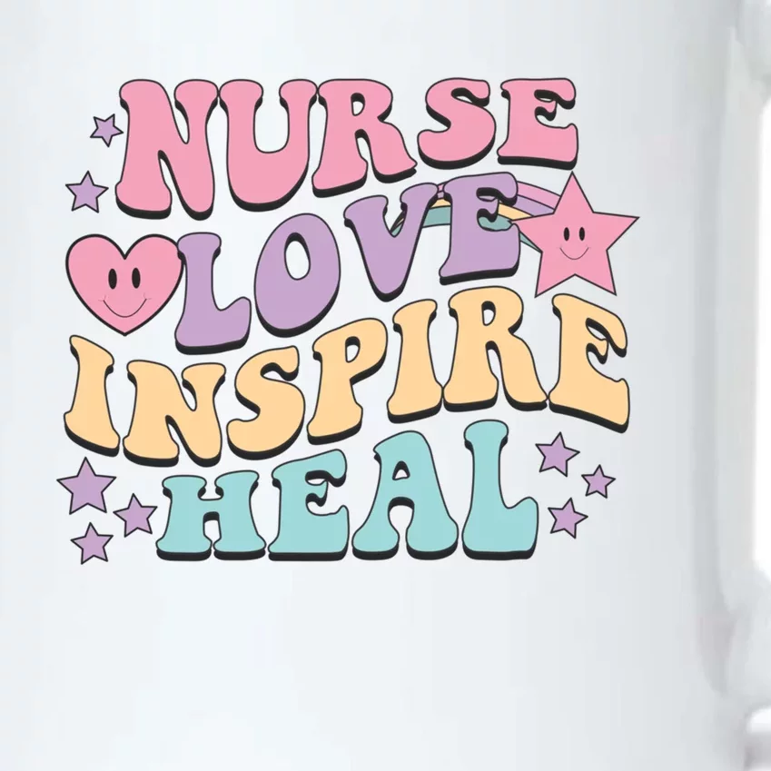 Nurse Love Inspire Heal Medicine Nursing Retro Healthcare Gift Black Color Changing Mug