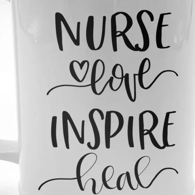 Nurse Love Inspire Heal Gift Front & Back Beer Stein