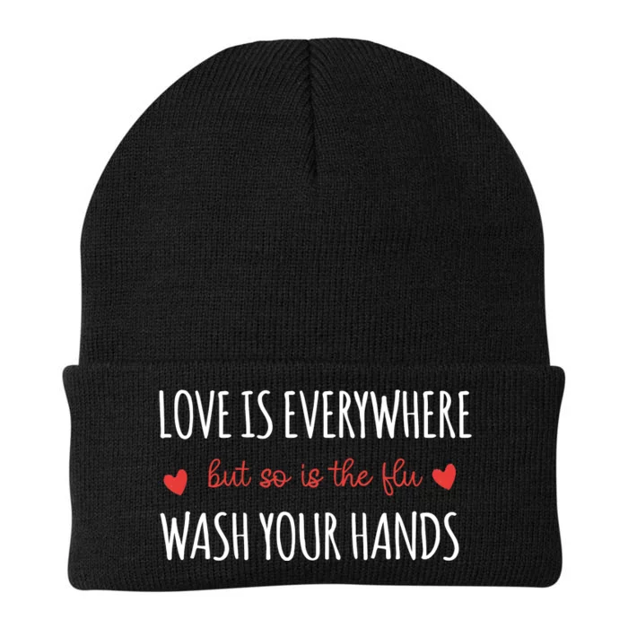 Nurse Love Is Everywhere But So Is The Flu Wash Your Hands Knit Cap Winter Beanie