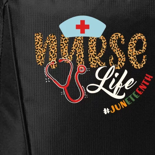 Nurse Life Juneteenth Celebration Graphic City Backpack