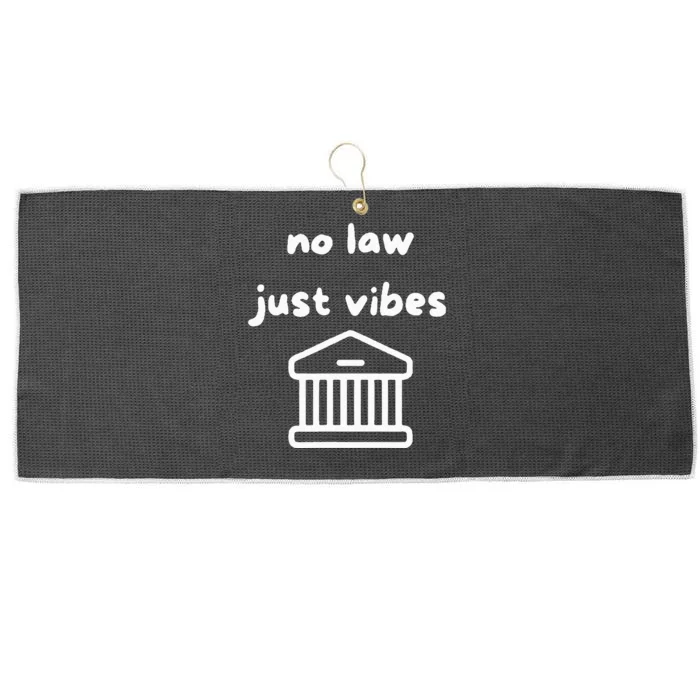 No Law Just Vibes Large Microfiber Waffle Golf Towel