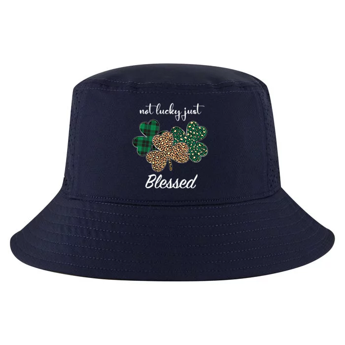 Not Lucky Just Blessed Leopard Shamrock St Patrick Day Irish Gift Cool Comfort Performance Bucket Hat