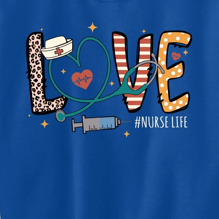 Nurse Life Love Inspire Heal Happy Nurses Day Gift Kids Sweatshirt