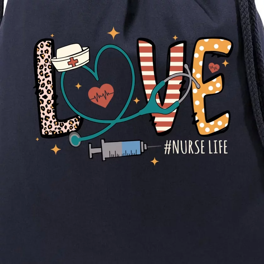 Nurse Life Love Inspire Heal Happy Nurses Day Gift Drawstring Bag