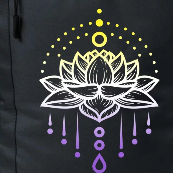 Nonbinary Lgbtq Lotus Flower Yoga Nb Enby Lgbt Gay Pride Gift Daily Commute Backpack