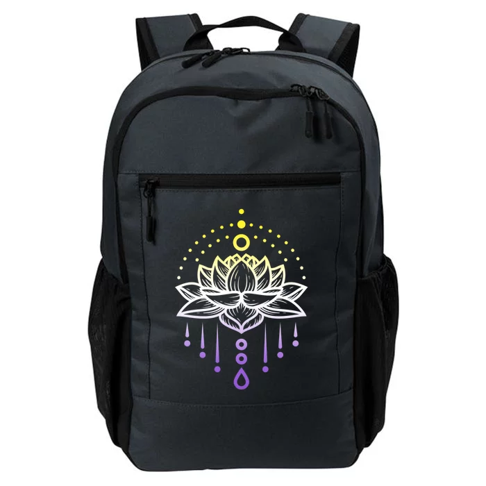 Nonbinary Lgbtq Lotus Flower Yoga Nb Enby Lgbt Gay Pride Gift Daily Commute Backpack