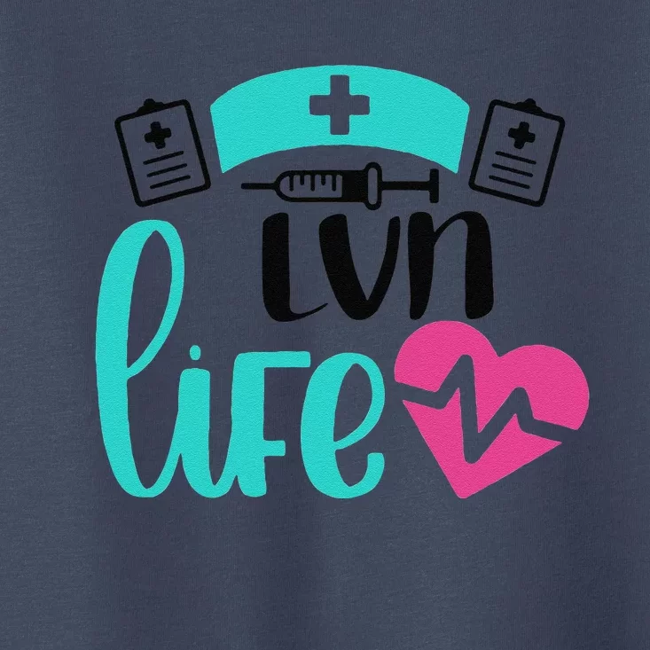 Nurse LVN Life Heartbeat Gift Valentine's Day Toddler T-Shirt