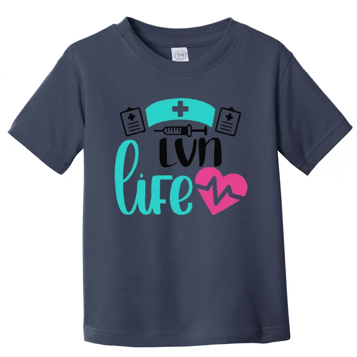 Nurse LVN Life Heartbeat Gift Valentine's Day Toddler T-Shirt