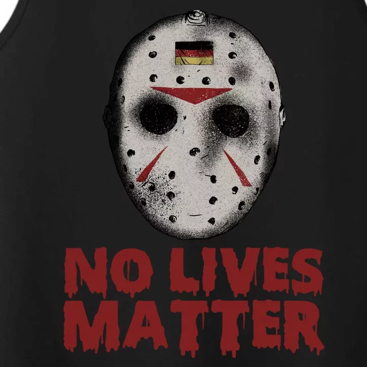 No Lives Matter Horror Halloween Jason Performance Tank