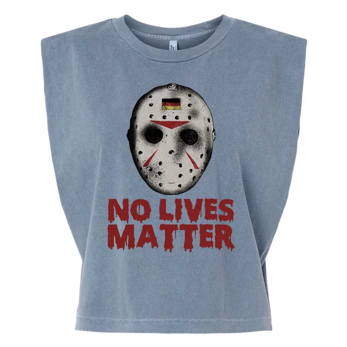 No Lives Matter Horror Halloween Jason Garment-Dyed Women's Muscle Tee