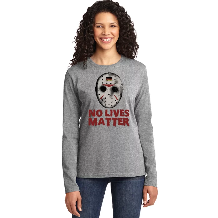 No Lives Matter Horror Halloween Jason Ladies Long Sleeve Shirt