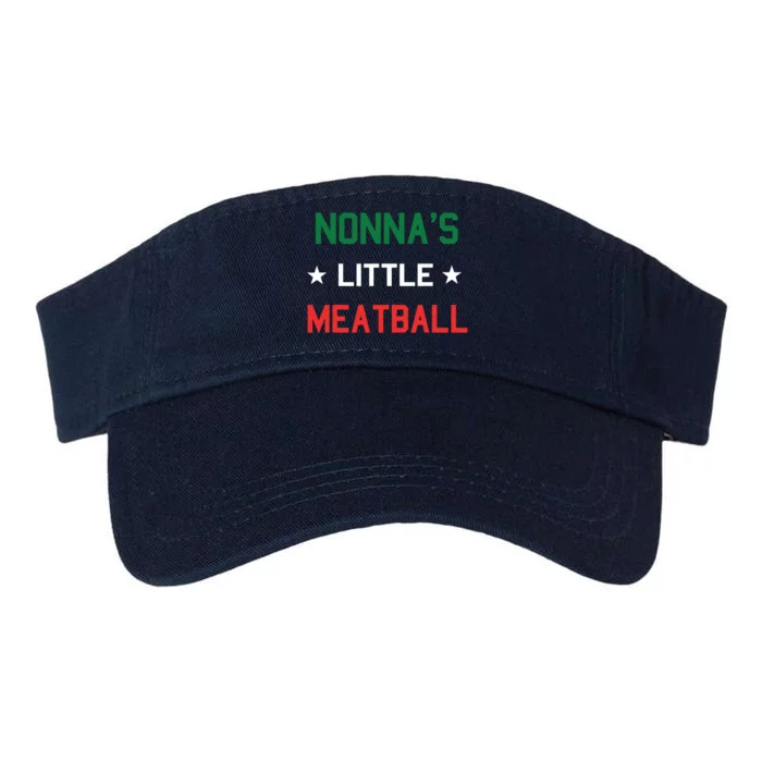 Nonnas Little Meatball Funny Italian Sayings Gift Valucap Bio-Washed Visor