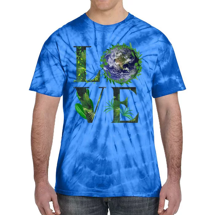 Nature Lover Meaningful Gift Palm Tree Tee World Love Save The Plants Gift Tie-Dye T-Shirt