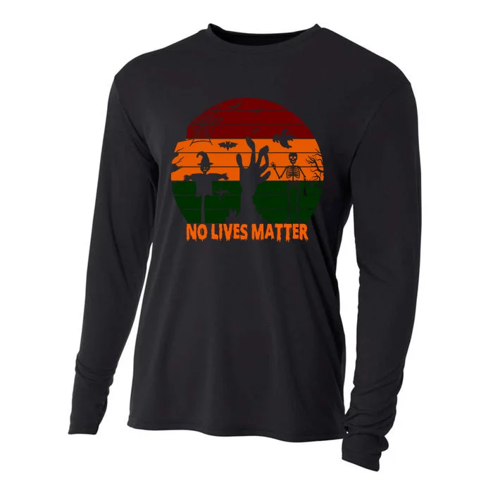 No Lives Matter Funny Halloween Cooling Performance Long Sleeve Crew