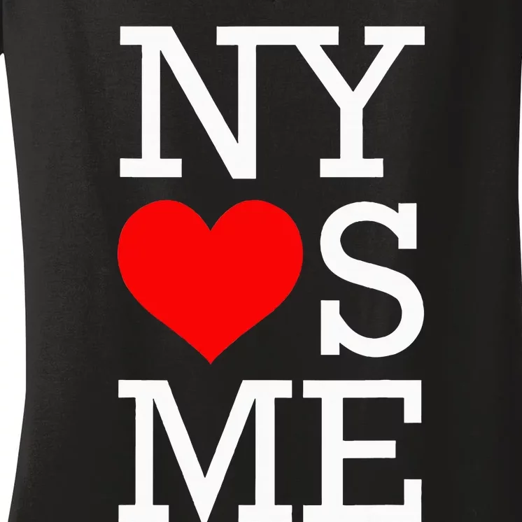 N.Y Loves Me Women's V-Neck T-Shirt