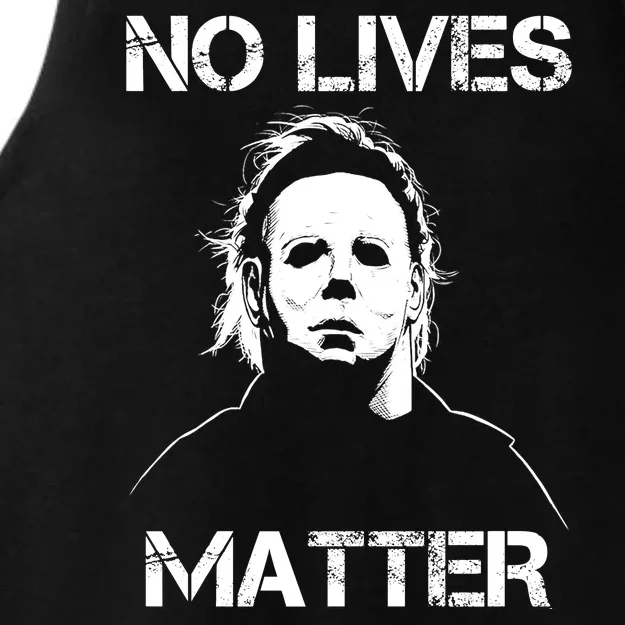 No Lives Matter Halloween Scary Parody Ladies Tri-Blend Wicking Tank