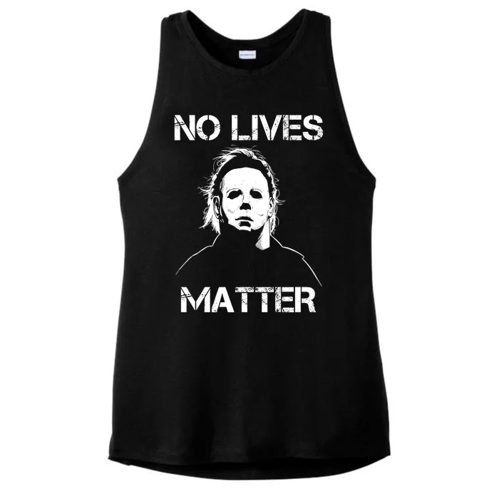 No Lives Matter Halloween Scary Parody Ladies Tri-Blend Wicking Tank