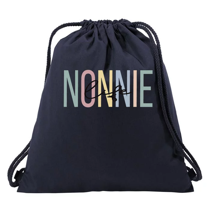 Nonnie Life Nonnie Grandma Boho Nonnie Grandmother Drawstring Bag