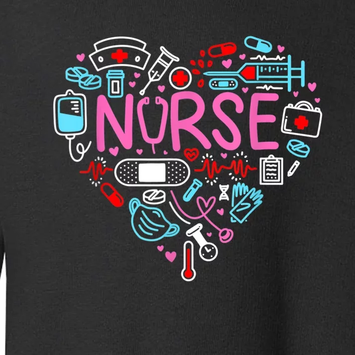 Nurse Love Nursing Student RN Life Thank You Gifts For Women Toddler Sweatshirt