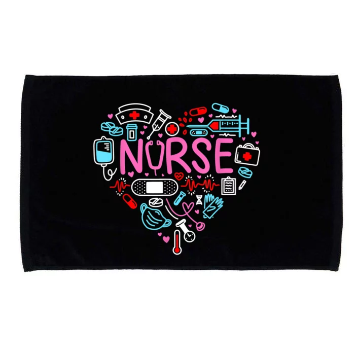 Nurse Love Nursing Student RN Life Thank You Gifts For Women Microfiber Hand Towel