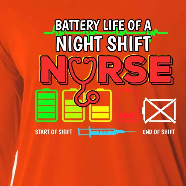 Nurse Lifesavers Nursing Energy Night Shift Battery Life Gift Cooling Performance Long Sleeve Crew