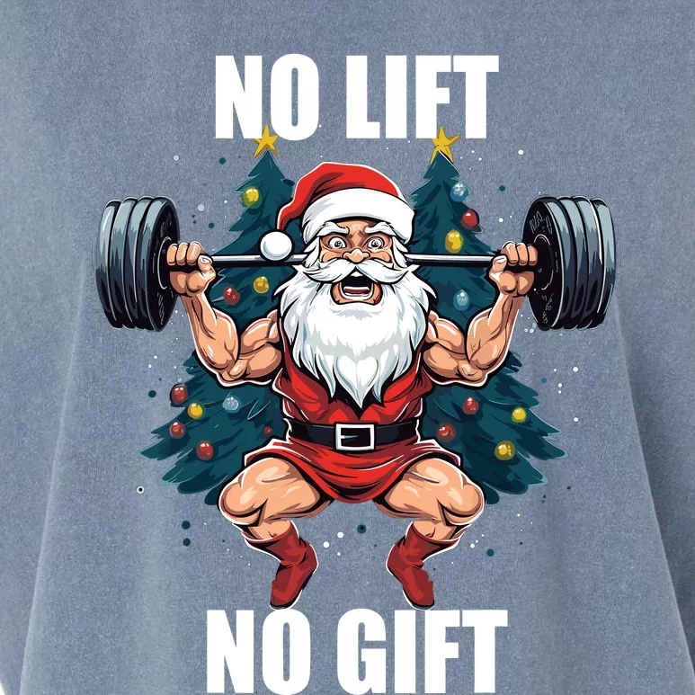 No Lift No Gift Santa Claus Christmas Gym Bodybuilding Garment-Dyed Women's Muscle Tee