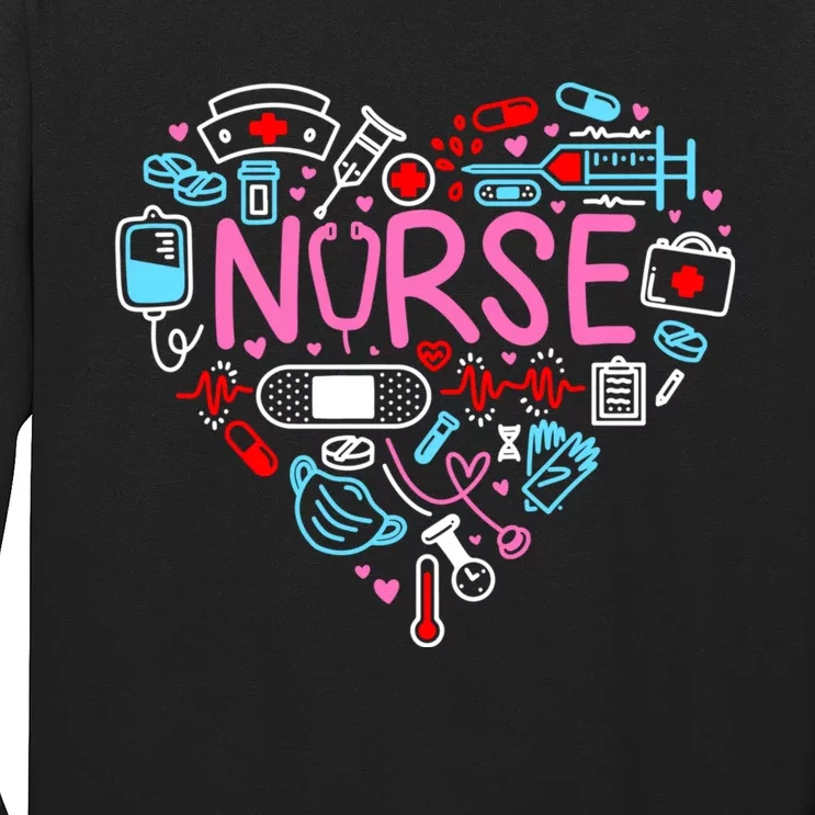 Nurse Love Nursing Student Rn Life Thank You Gifts Long Sleeve Shirt