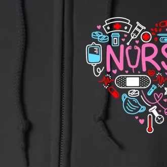 Nurse Love Nursing Student Rn Life Thank You Gifts Full Zip Hoodie