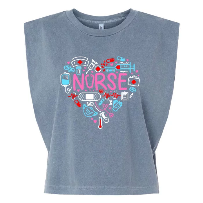 Nurse Love Nursing Student Rn Life Thank You Gifts Garment-Dyed Women's Muscle Tee