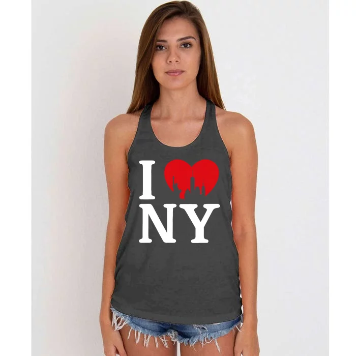 Nyc Love New York Love Ny Love Women's Knotted Racerback Tank