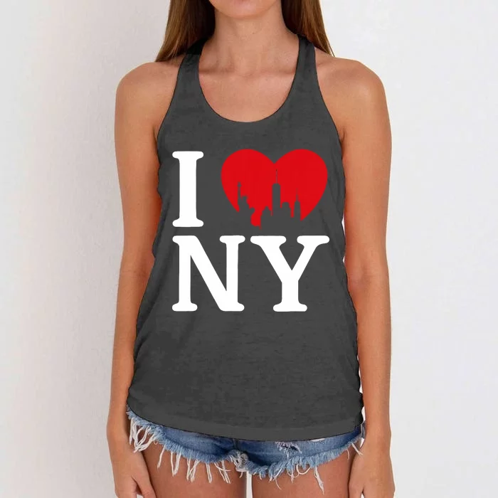 Nyc Love New York Love Ny Love Women's Knotted Racerback Tank