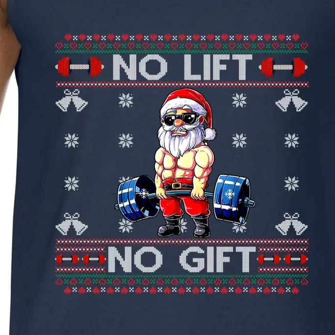 No Lift No Gift Deadlift Santa Claus Ugly Christmas Sweater Great Gift Comfort Colors® Tank Top