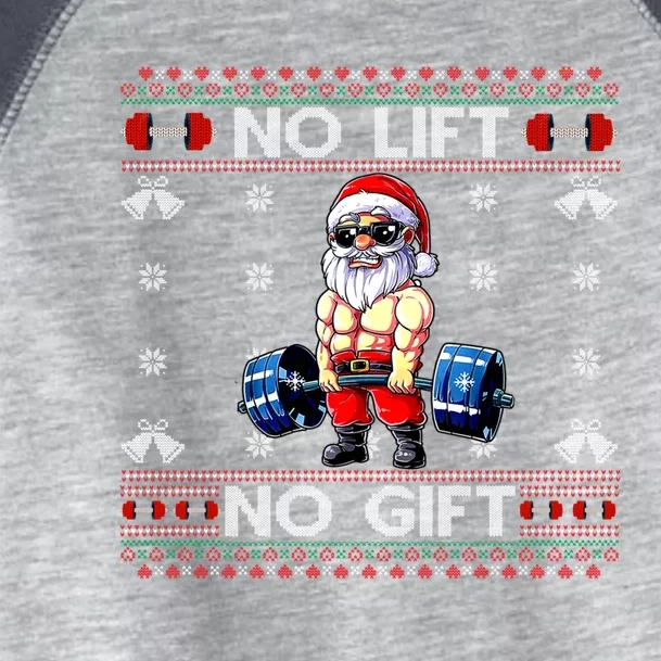 No Lift No Gift Deadlift Santa Claus Ugly Christmas Sweater Great Gift Toddler Fine Jersey T-Shirt