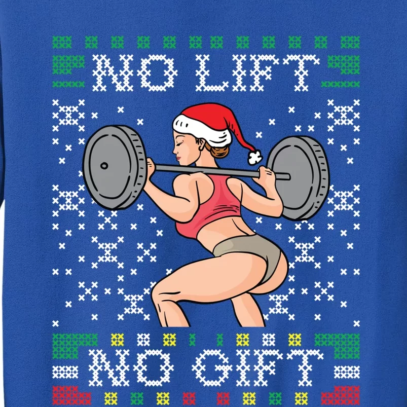 No Lift No Gift Ugly Christmas Sweater Miss Santa Gym Booty Cute Gift Tall Sweatshirt