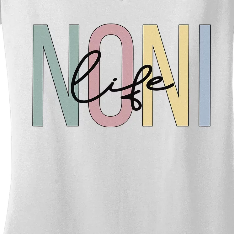 Noni Life Noni Grandma Boho Noni Grandmother Women's V-Neck T-Shirt