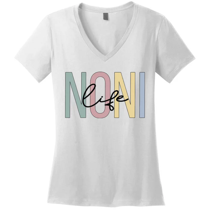 Noni Life Noni Grandma Boho Noni Grandmother Women's V-Neck T-Shirt