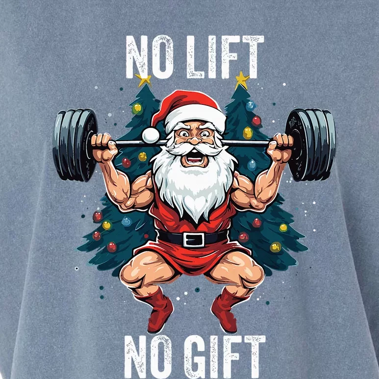 No Lift No Gift Santa Claus Christmas Gym Bodybuilding Garment-Dyed Women's Muscle Tee