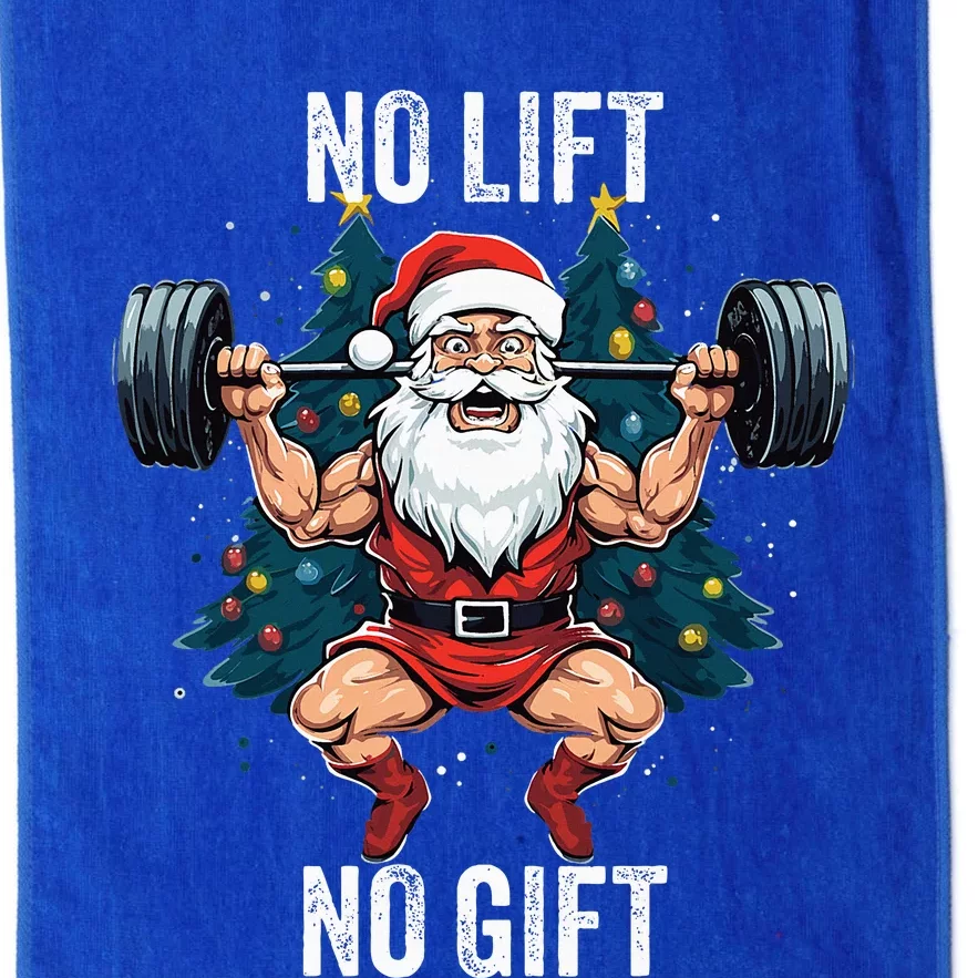 No Lift No Gift Santa Claus Christmas Gym Bodybuilding Platinum Collection Golf Towel