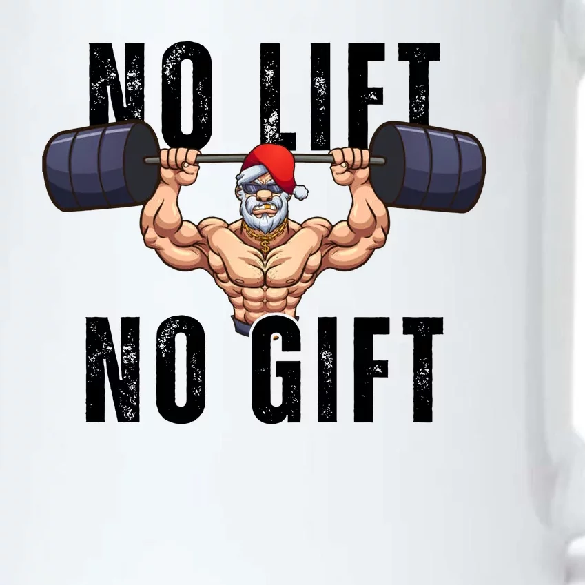 No Lift No Gift Funny Santa Gym Black Color Changing Mug