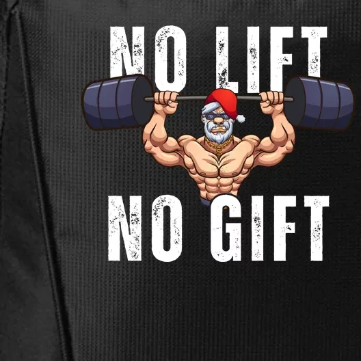 No Lift No Gift Funny Santa Gym City Backpack