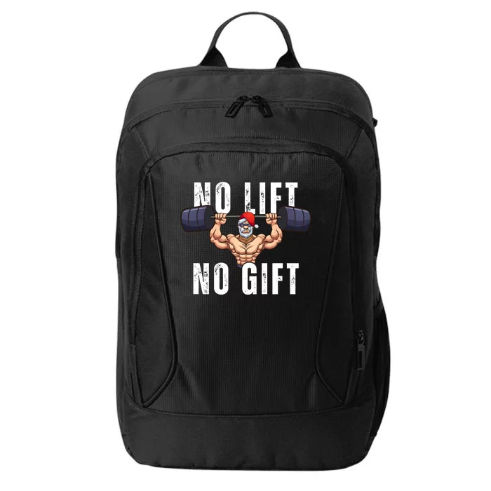 No Lift No Gift Funny Santa Gym City Backpack