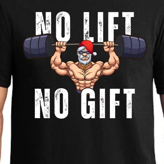 No Lift No Gift Funny Santa Gym Pajama Set