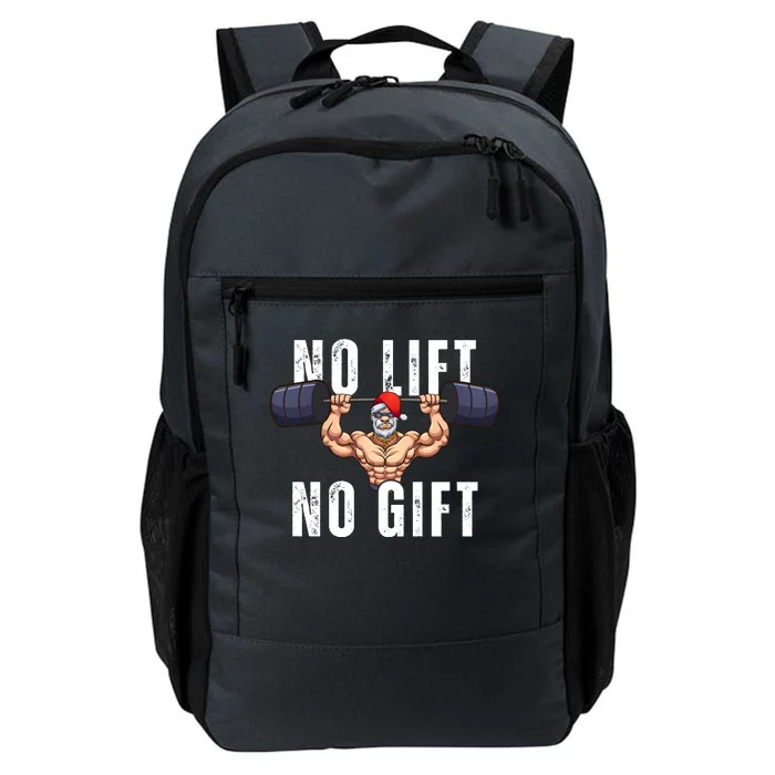 No Lift No Gift Funny Santa Gym Daily Commute Backpack