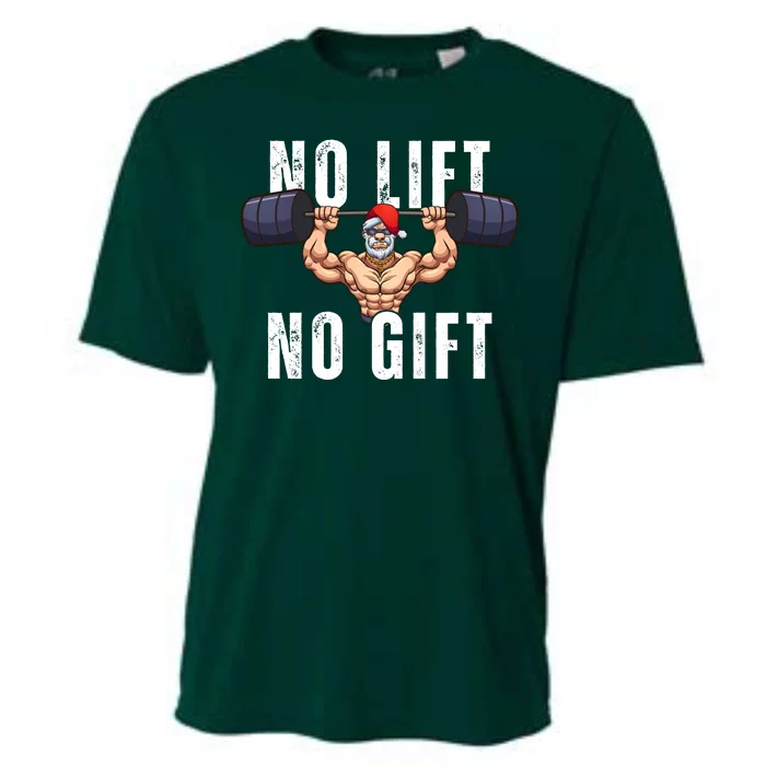 No Lift No Gift Funny Santa Gym Cooling Performance Crew T-Shirt