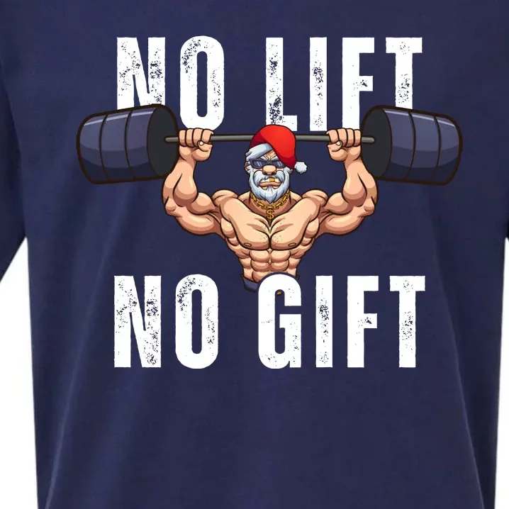 No Lift No Gift Funny Santa Gym Sueded Cloud Jersey T-Shirt