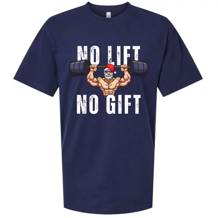 No Lift No Gift Funny Santa Gym Sueded Cloud Jersey T-Shirt