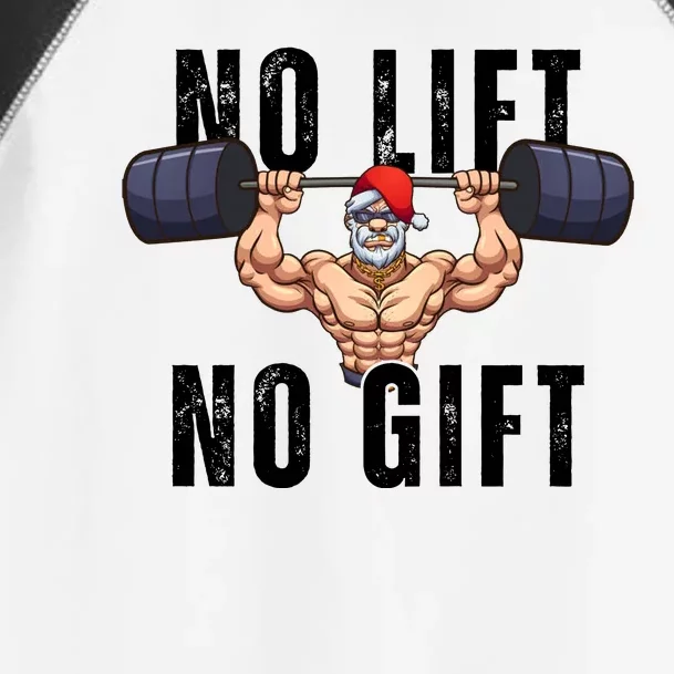 No Lift No Gift Funny Santa Gym Toddler Fine Jersey T-Shirt