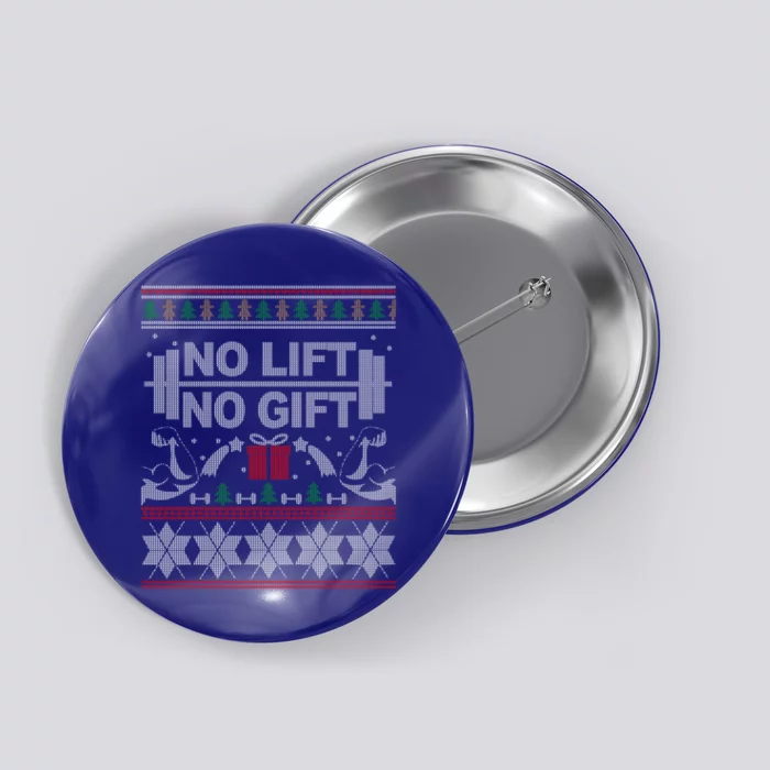 No Lift No Gift Ugly Christmas Sweater Bodybuilder Xmas Gift Cool Gift Button