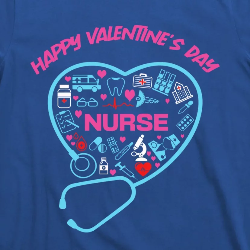 Nurse Love Nursing Student Registered Nurse Valentine Day Cool Gift T-Shirt