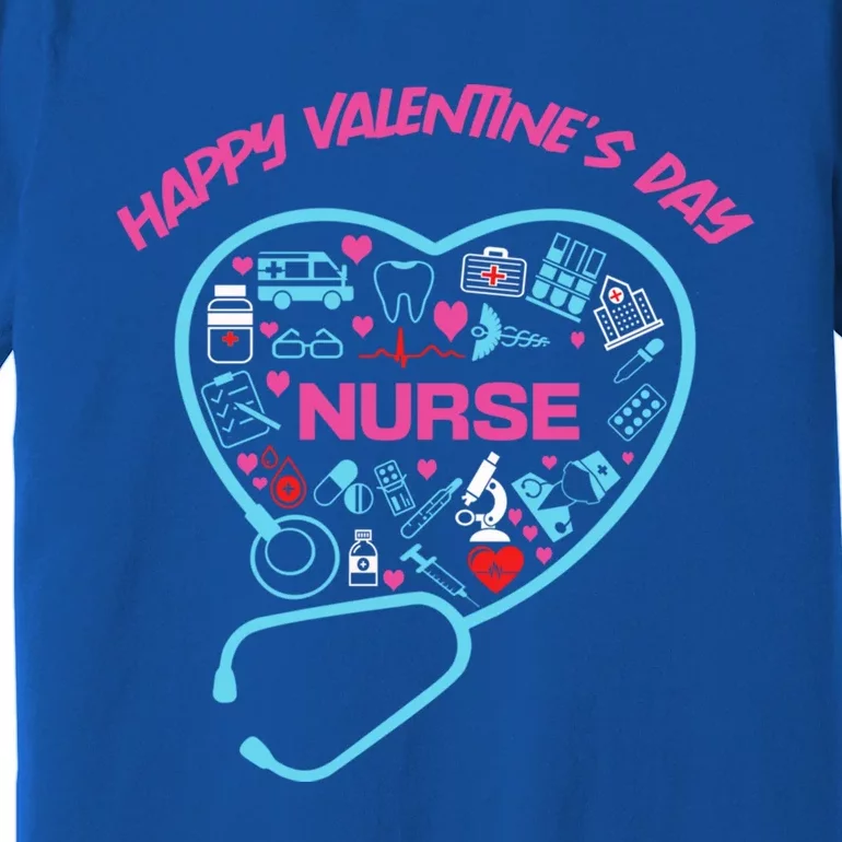 Nurse Love Nursing Student Registered Nurse Valentine Day Cool Gift Premium T-Shirt